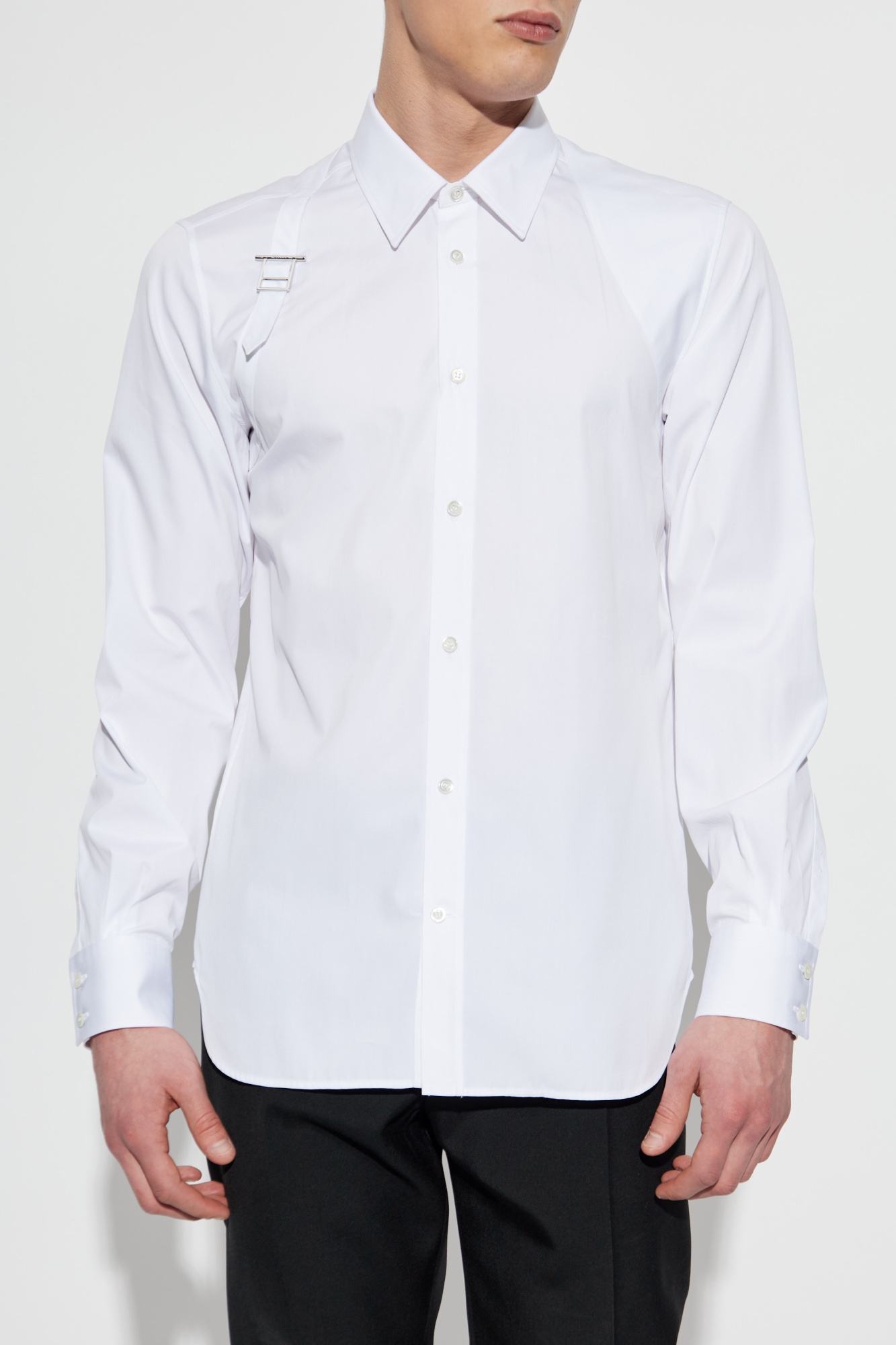 Tシャツ・カットソー alexander mcqueen White poplin shirt (828259QNAAX 9000) White Cotton shirt Alexander McQueen - Vitkac AS